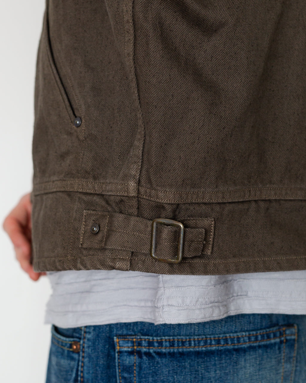 Dyed Denim Work Jacket - Cub Brown