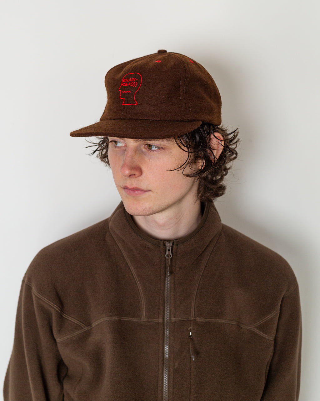 Flannel Classic Logo 6 Panel Hat - Brown