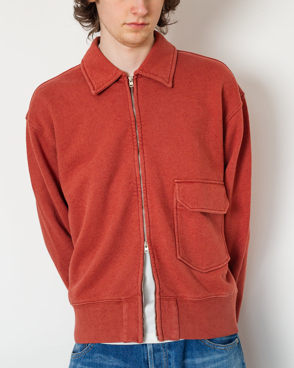 Fynshav Cotton Linen Loopback Jacket - Cowhide