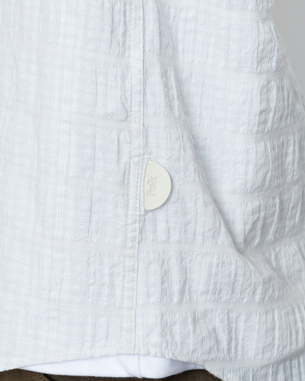 Relaxed Fit Shirt - Silver Textured Check