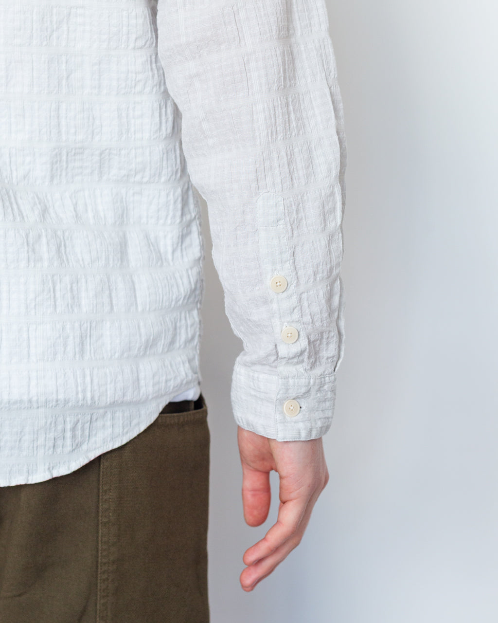 Relaxed Fit Shirt - Silver Textured Check