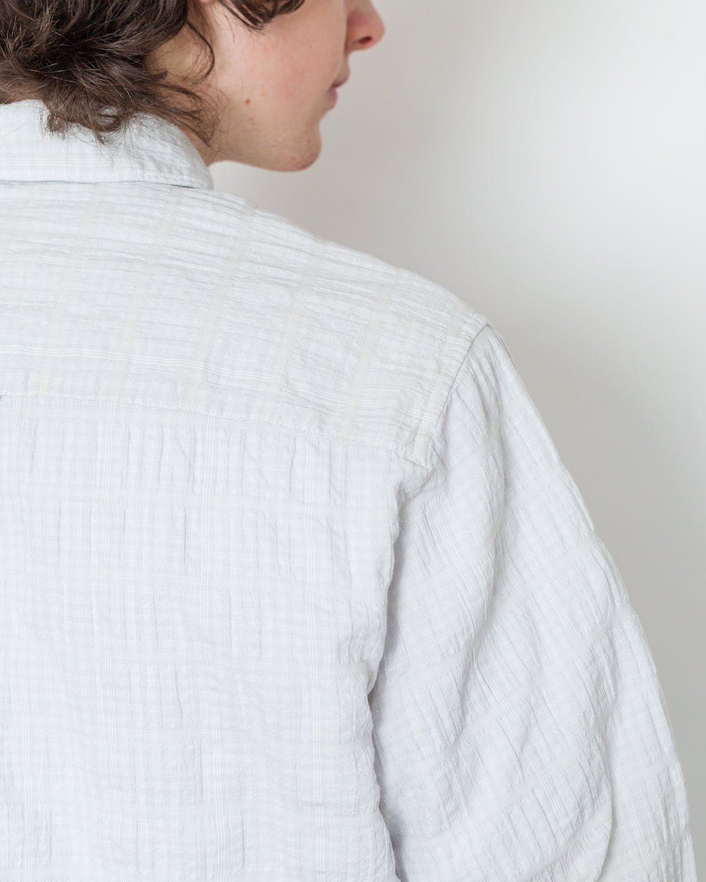 Relaxed Fit Shirt - Silver Textured Check