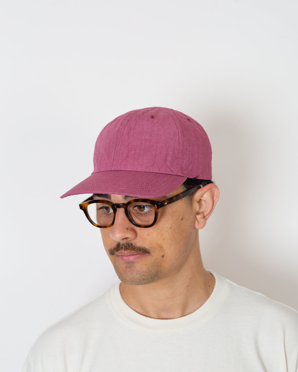 6 Panel Strap Back Cap - Plum
