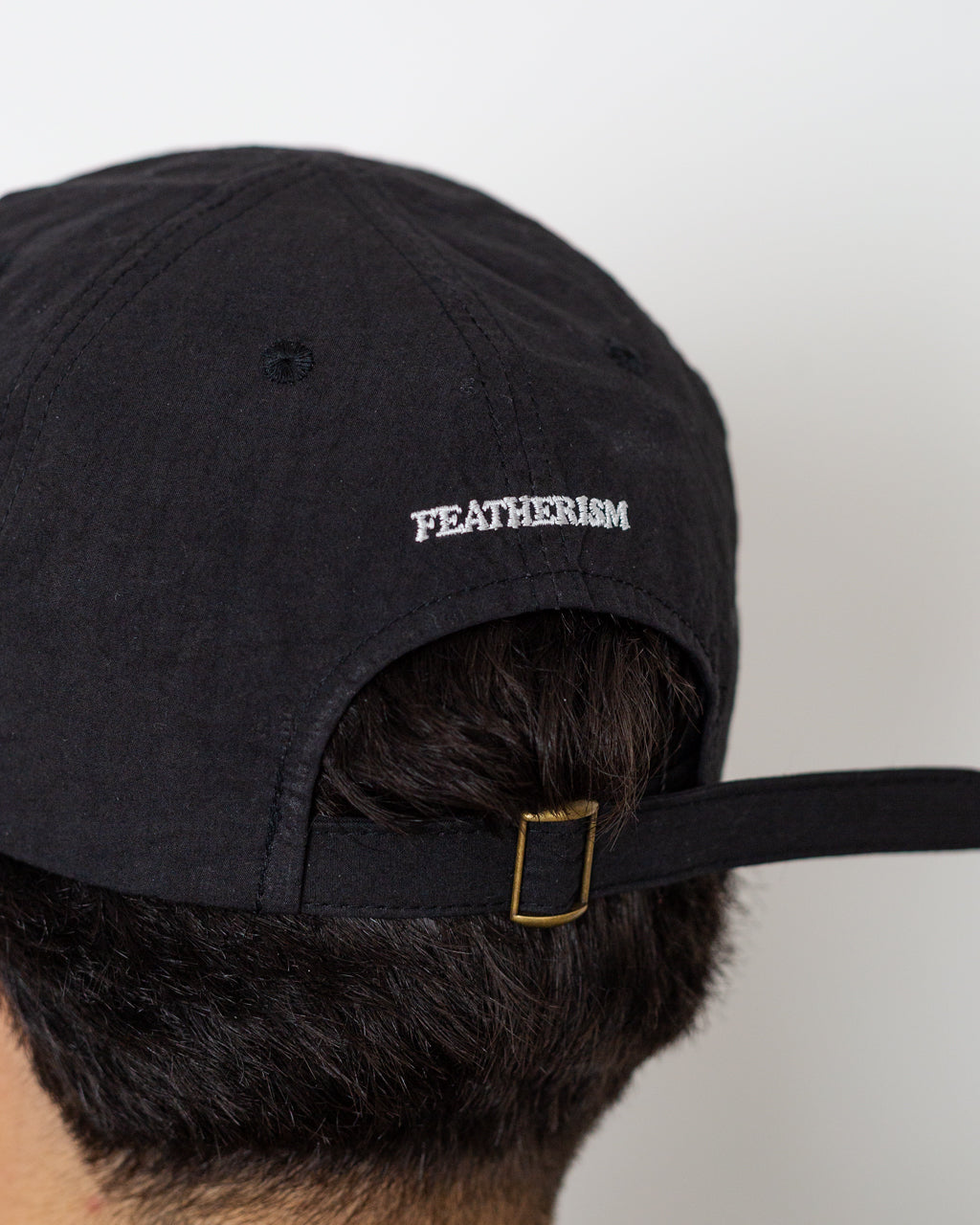 6 Panel Strap Back Cap - Black