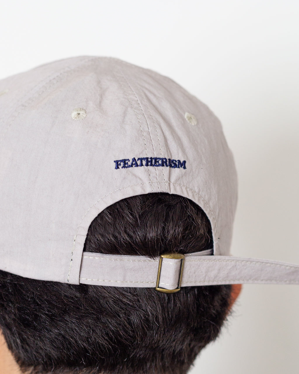 6 Panel Strap Back Cap - Light Grey