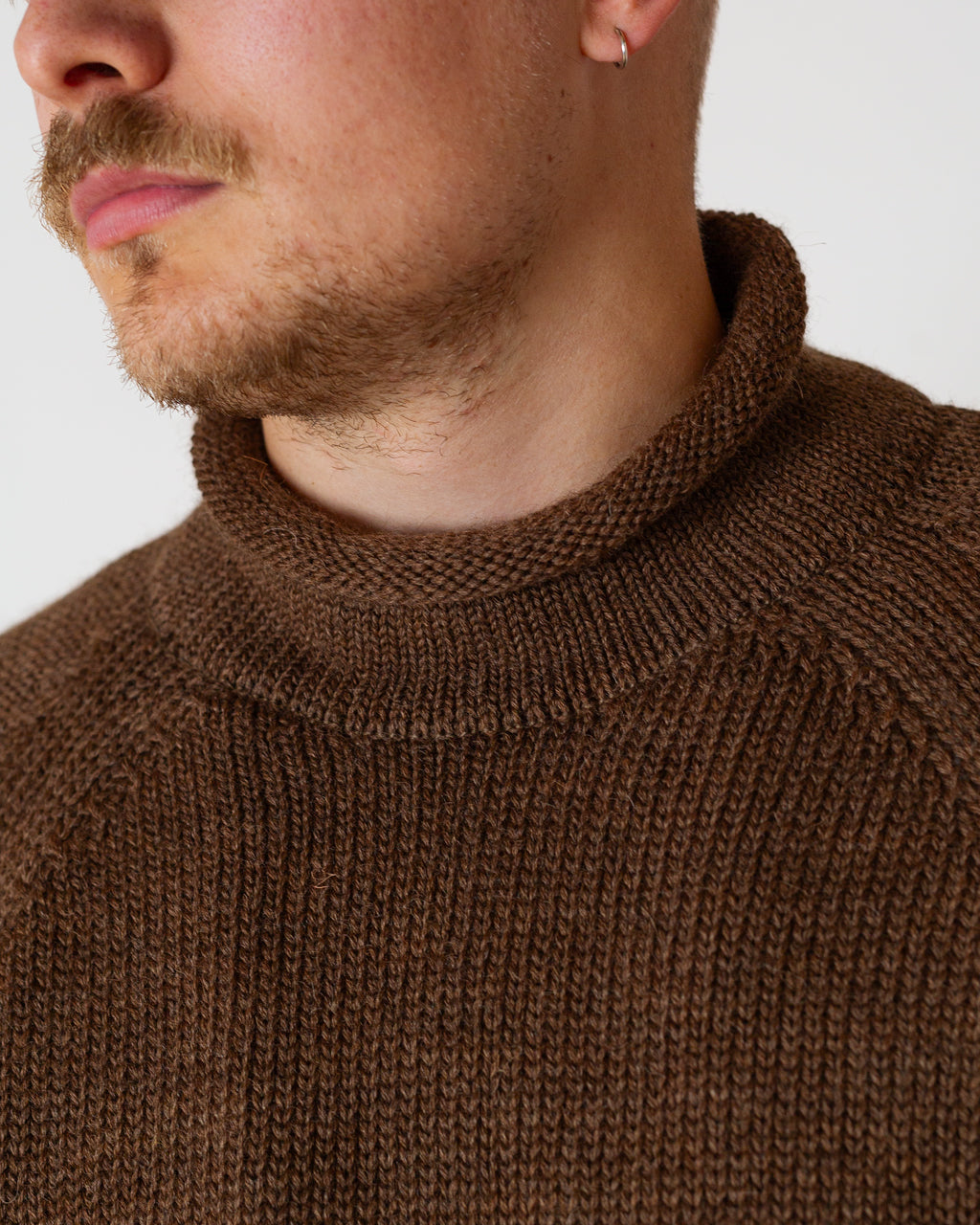 Roll Neck Knit - Brown
