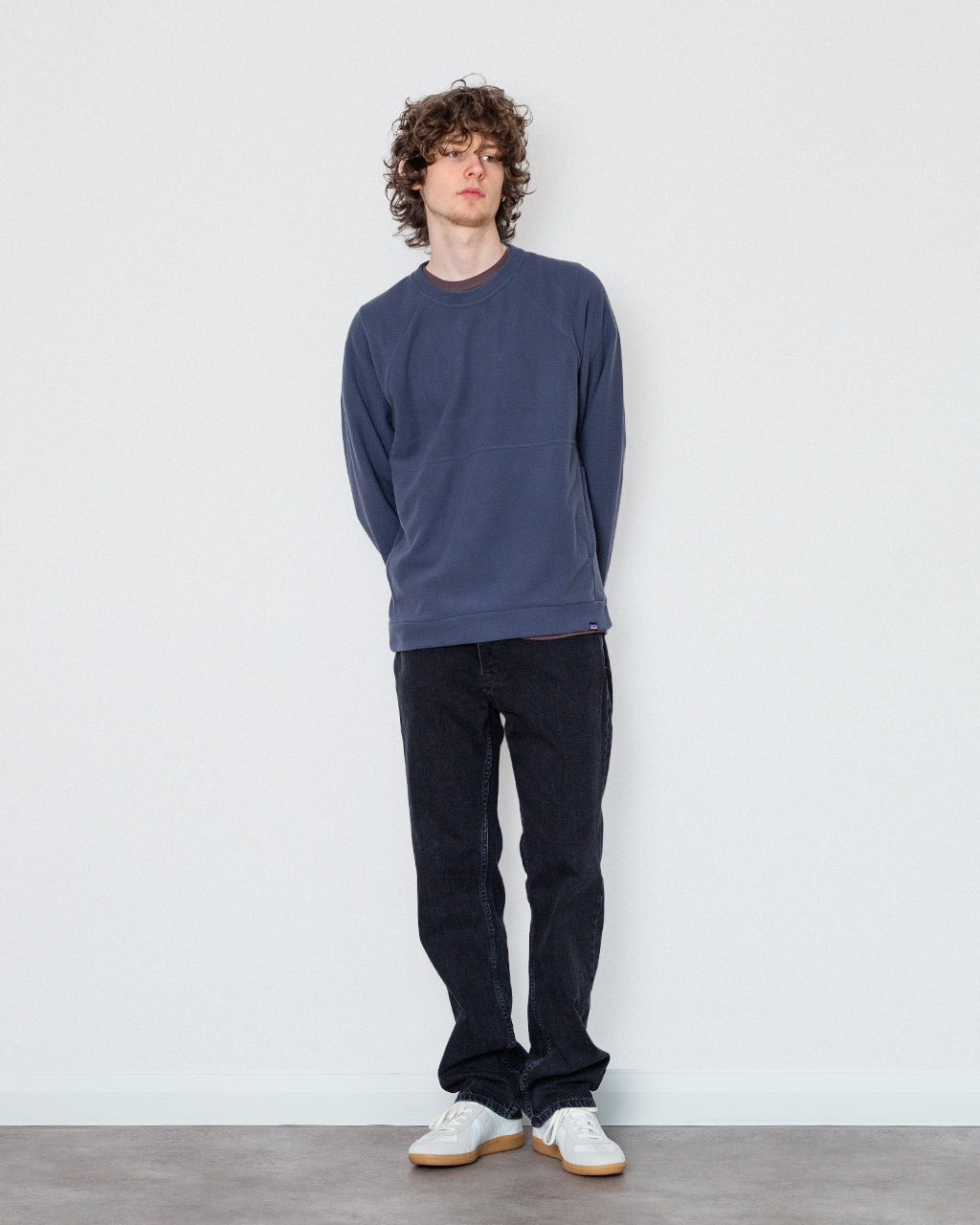 Micro D Crew Neck - Smolder Blue
