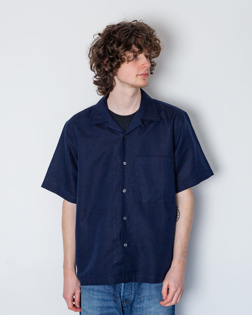 Camp Shirt - Navy Linen