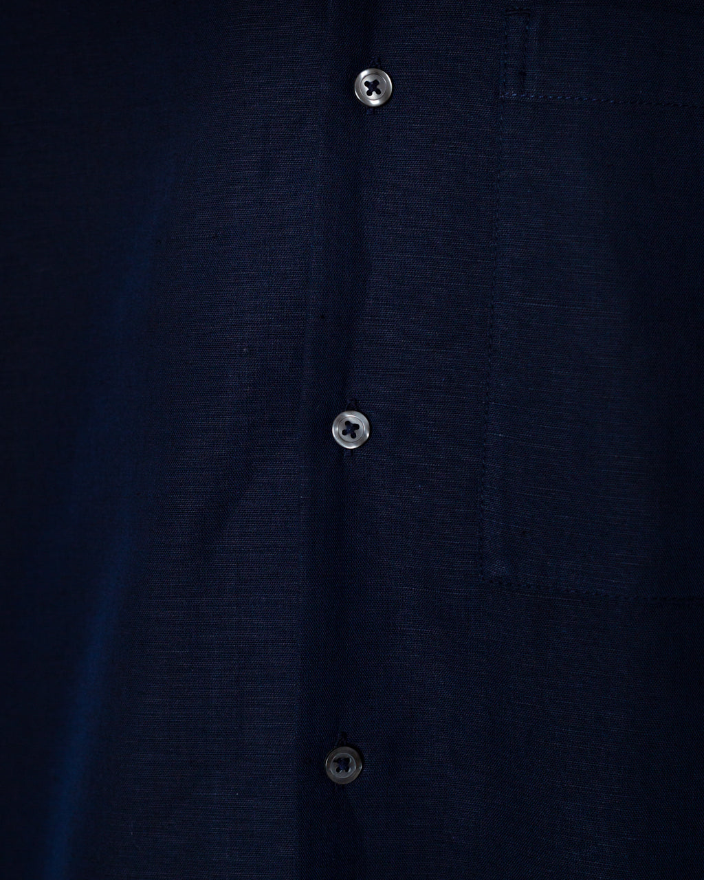 Camp Shirt - Navy Linen
