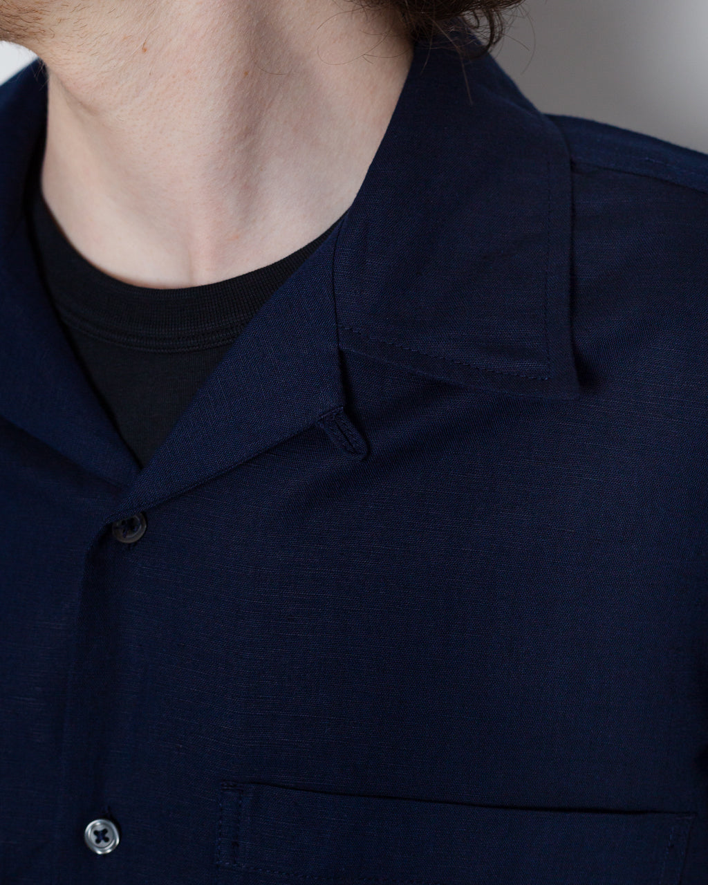 Camp Shirt - Navy Linen
