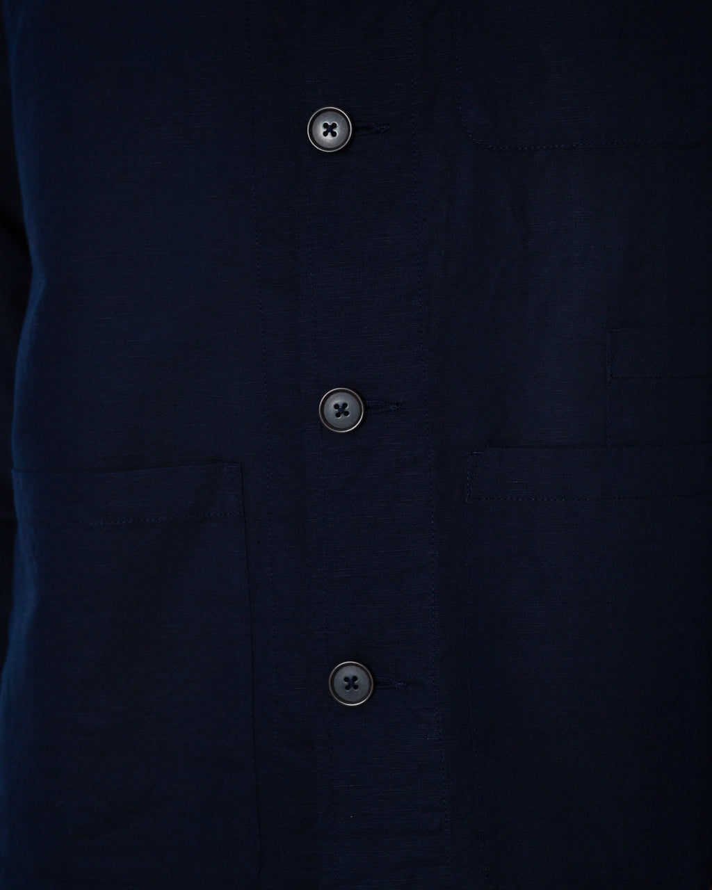 Bakers Overshirt - Navy Linen