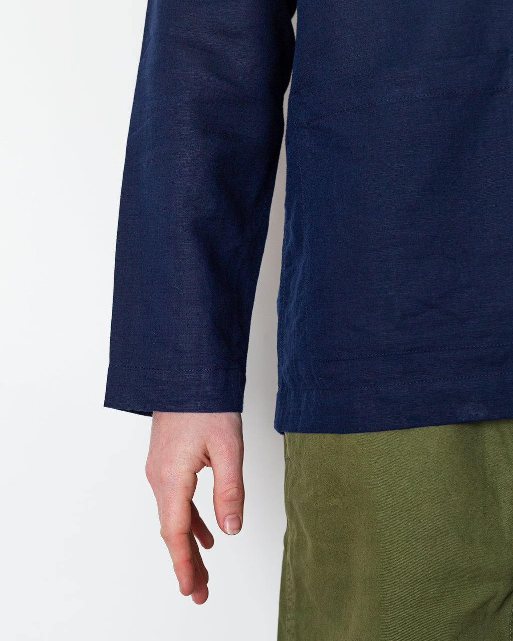 Bakers Overshirt - Navy Linen