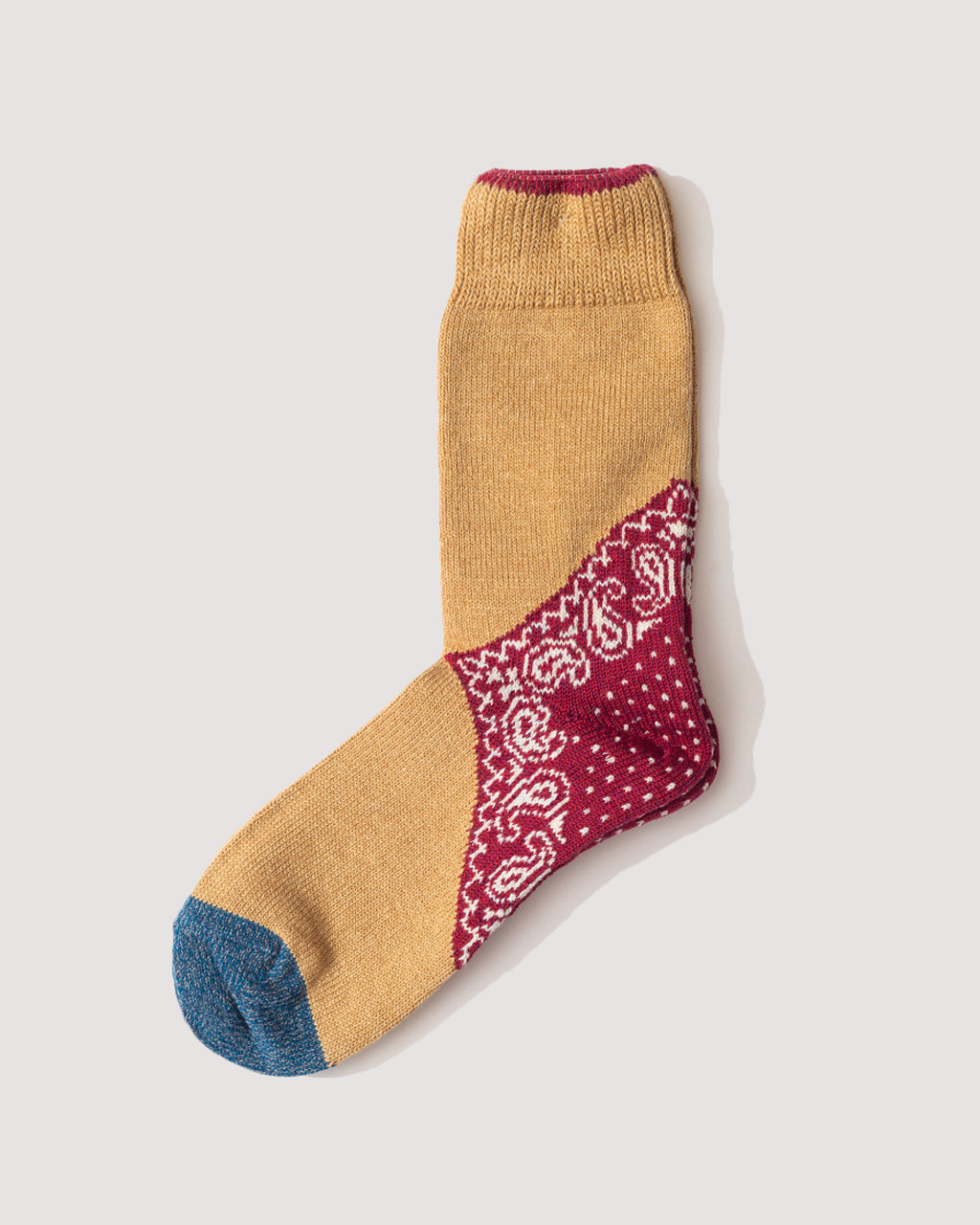 Paisley Bandana Socks - Red