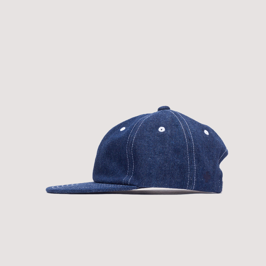 6 Panel Herringbone - Indigo
