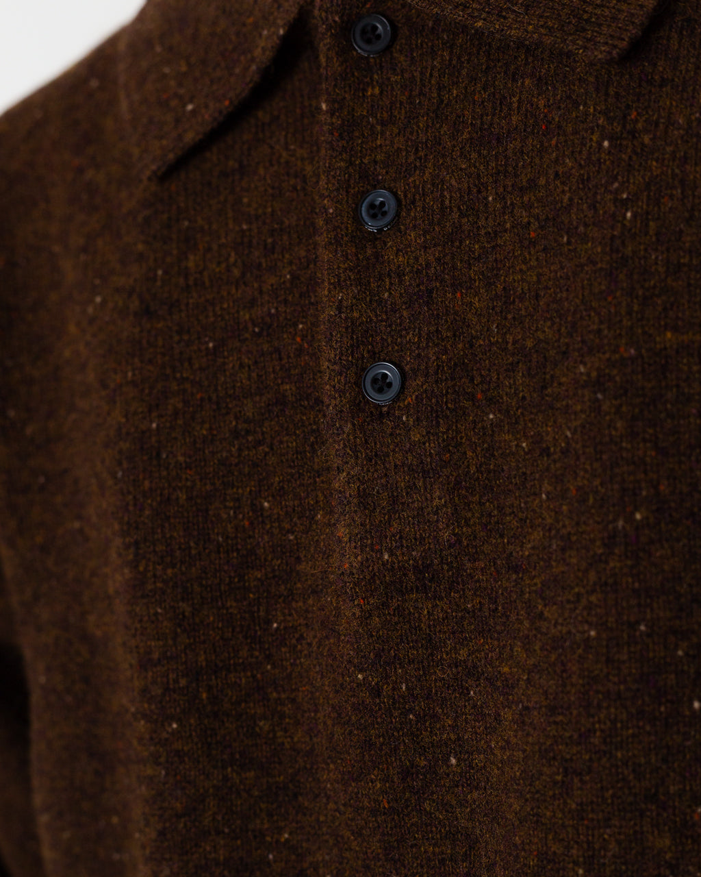 Knit Polo Nep 9G - Brown