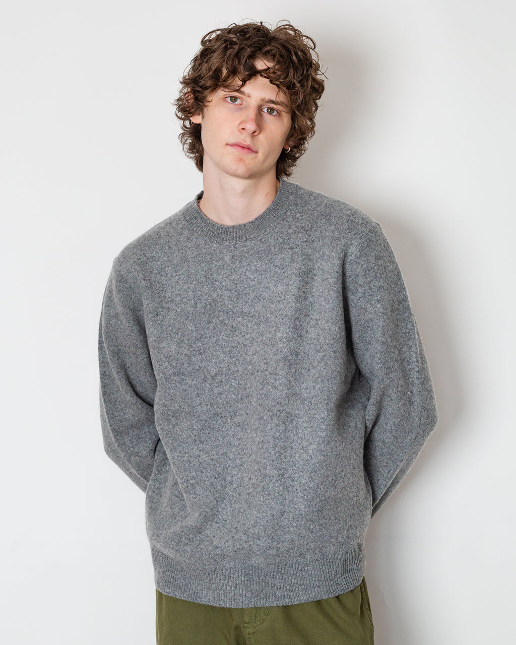 Ragi Wool Knit - Medium Grey Melange