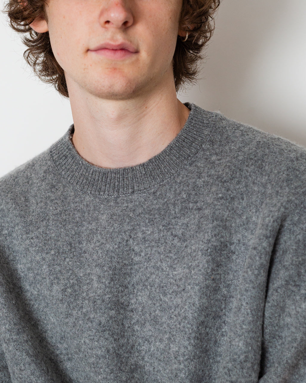 Ragi Wool Knit - Medium Grey Melange