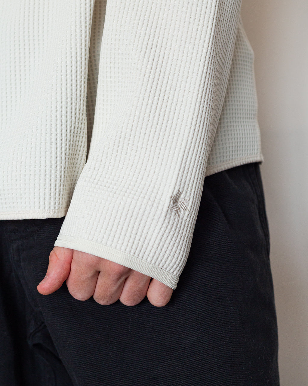 Waffle Light L/S T-Shirt - Ivory