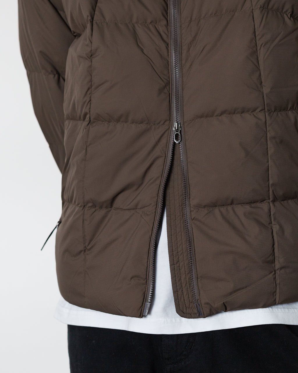 Gridded Down Jacket - Morel