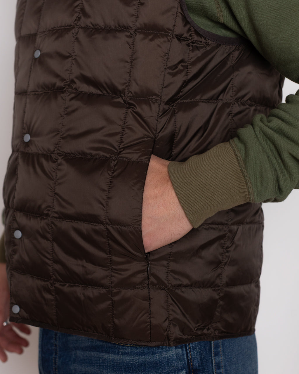 Crew Neck Vest - Dark Chocolate