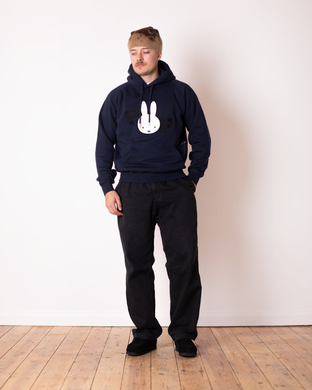 Applique Hoodie - Navy